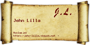 Jehn Lilla névjegykártya