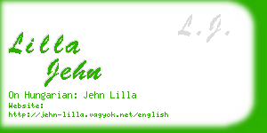 lilla jehn business card